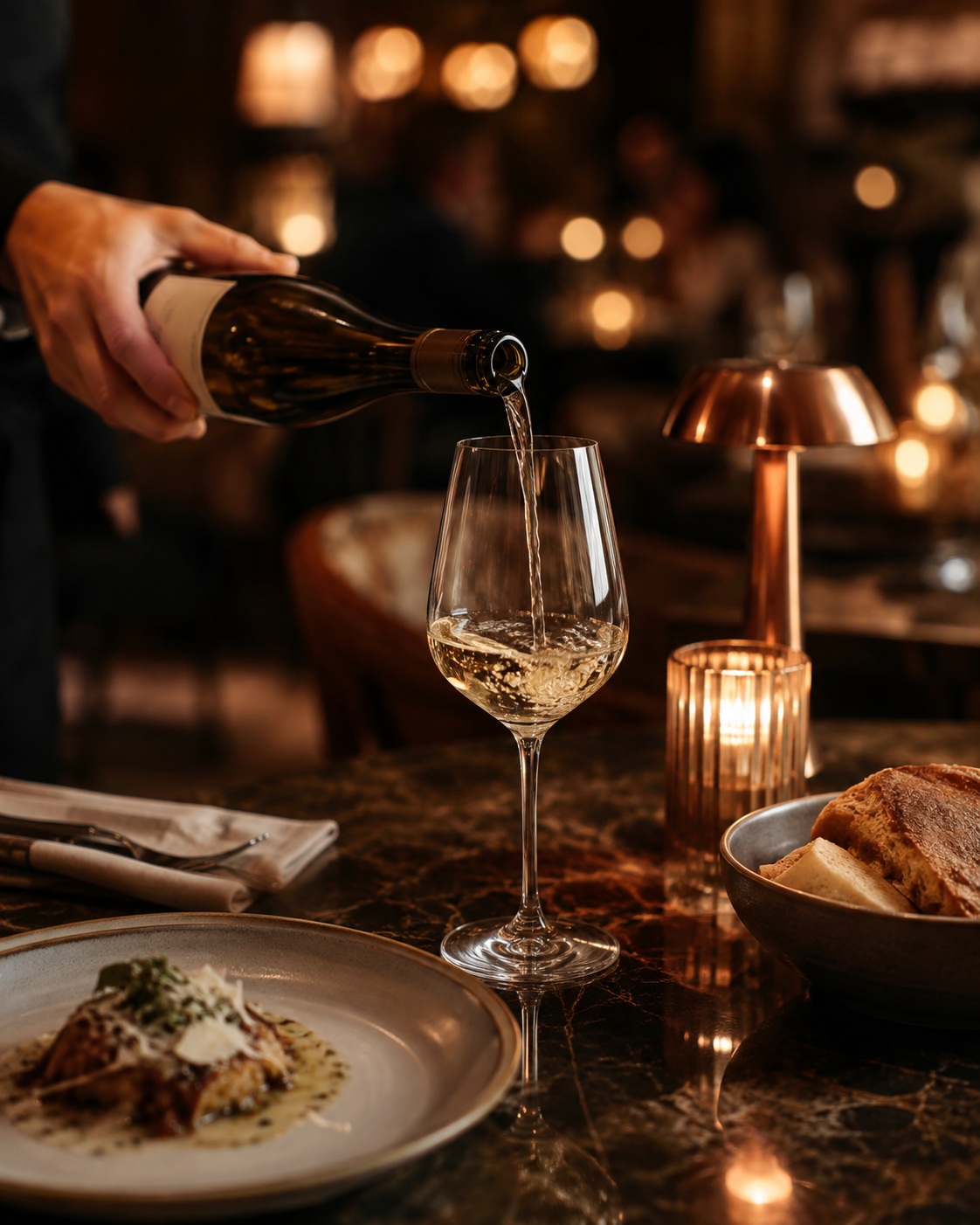 Wine service at Sicello
